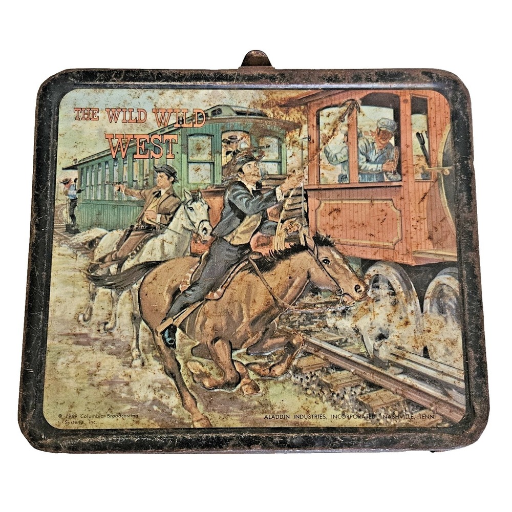 Aladdin 1969 Vintage Metal Lunch Box "The Wild Wild West" *Rare*